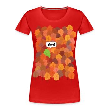 autumn - Women's Premium Organic T-Shirt - red - Front - Mia (176cm)