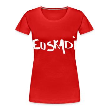 Euskadi Basque - T-shirt bio Premium Femme - rouge - Devant - Mia (176cm)