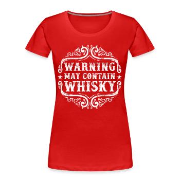 Whisky Trinker Vintage Look, lustiger Spruch - Frauen Premium Bio T-Shirt - Rot - Vorne - Mia (176cm)