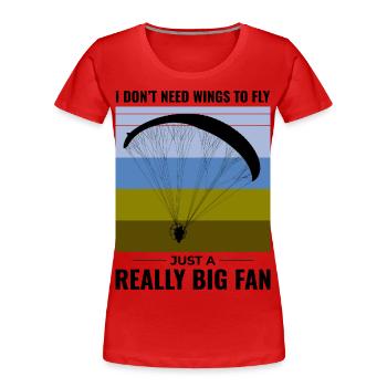 Pilote de paramoteur Paramoteur Parapente motorisé - T-shirt bio Premium Femme - rouge - Devant - Mia (176cm)
