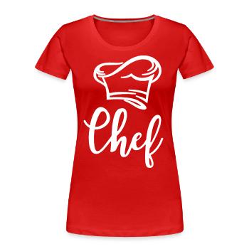 Chef Koch Küchenchef - Women's Premium Organic T-Shirt - red - Front - Mia (176cm)