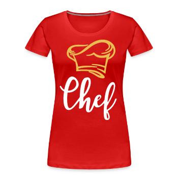 Chef Koch Küchenchef Gourmet - Women's Premium Organic T-Shirt - red - Front - Mia (176cm)