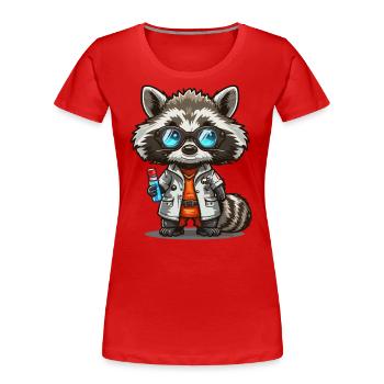 Schurken-Forscher - Frauen Premium Bio T-Shirt - Rot - Vorne - Mia (176cm)