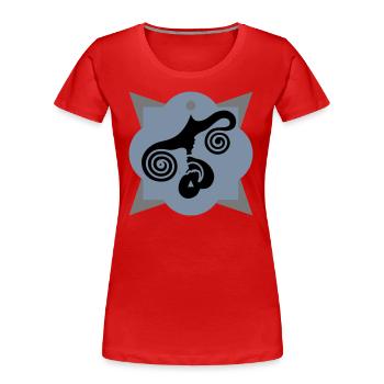 Nous. Notre amour : Un bébé nous donne un avenir. - T-shirt bio Premium Femme - rouge - Devant - Mia (176cm)