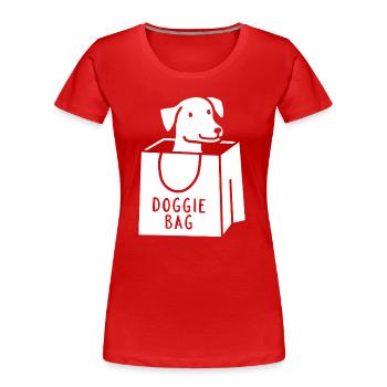 Doggie Bag - T-shirt bio Premium Femme - rouge - Devant - Mia (176cm)
