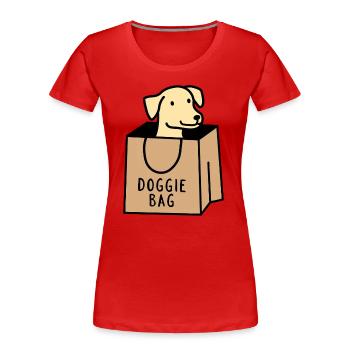 Doggie Bag - T-shirt bio Premium Femme - rouge - Devant - Mia (176cm)
