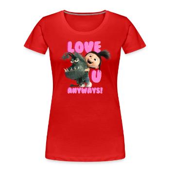 Minions Agnes Avec Kyle Love U Anyways! - T-shirt bio Premium Femme - rouge - Devant - Mia (176cm)