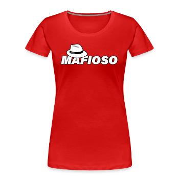 MAFIOSO - Frauen Premium Bio T-Shirt - Rot - Vorne - Mia (176cm)