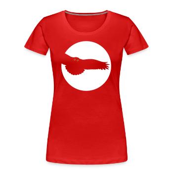 Nachteule - Frauen Premium Bio T-Shirt - Rot - Vorne - Mia (176cm)