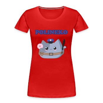 Polineko - Frauen Premium Bio T-Shirt - Rot - Vorne - Mia (176cm)