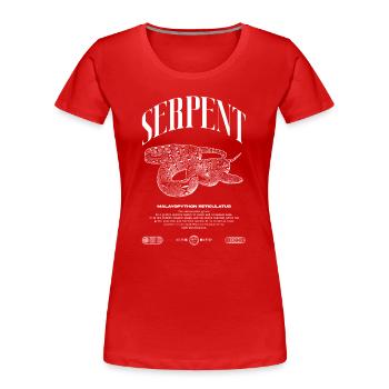 Python réticulé Reptile Keeper Streetwear - T-shirt bio Premium Femme - rouge - Devant - Mia (176cm)