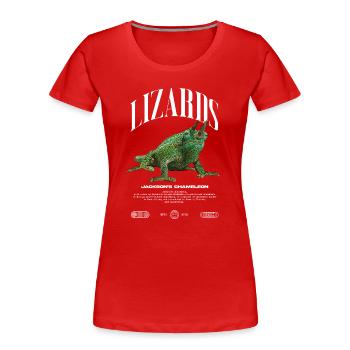 Gardien de lézard caméléon streetwear de Jackson - T-shirt bio Premium Femme - rouge - Devant - Mia (176cm)