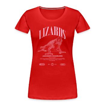 Gardien de lézard caméléon streetwear de Jackson - T-shirt bio Premium Femme - rouge - Devant - Mia (176cm)
