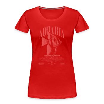 Altum Angelfish Cichlid Fish Keeper Streetwear - T-shirt bio Premium Femme - rouge - Devant - Mia (176cm)