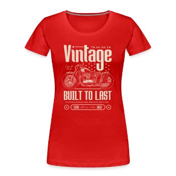 Vintage Motorrad Biker Motorrad Geburtstag 1953 - Frauen Premium Bio T-Shirt - Rot - Vorne - Mia (176cm)