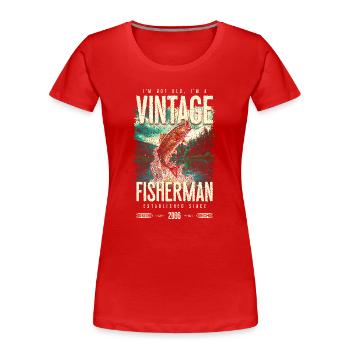 Vintage Forelle Fischer Angeln Geburtstag 2006 - Frauen Premium Bio T-Shirt - Rot - Vorne - Mia (176cm)