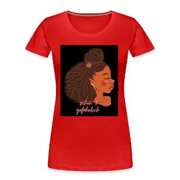 schwarz & stolz design schön gefährlich frau afro - Frauen Premium Bio T-Shirt - Rot - Vorne - Mia (176cm)