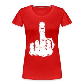 médius! cadeau - T-shirt bio Premium Femme - rouge - Devant - Mia (176cm)