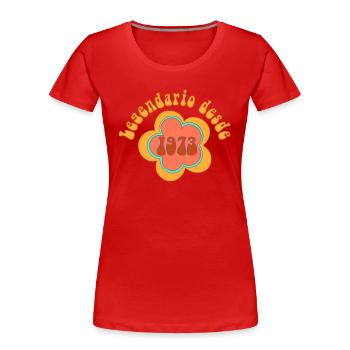 Legendario desde 1973 Geboren Geburtstag - Frauen Premium Bio T-Shirt - Rot - Vorne - Mia (176cm)