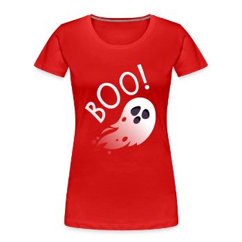 Buh-Geist - Frauen Premium Bio T-Shirt - Rot - Vorne - Mia (176cm)