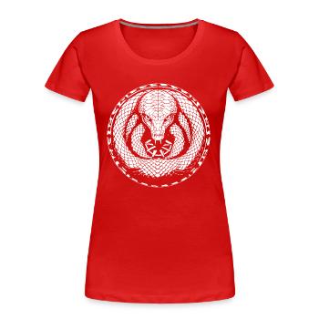 Snake - Women's Premium Organic T-Shirt - red - Front - Mia (176cm)