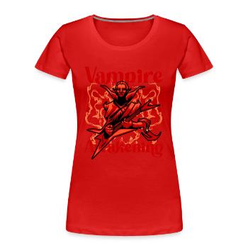Réveil des vampires - T-shirt bio Premium Femme - rouge - Devant - Mia (176cm)