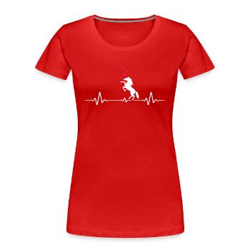 Horse Riding Horse Love Horse Stable Riding Lesson - Women's Premium Organic T-Shirt - red - Front - Mia (176cm)