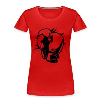 Boxing Gloves Symbol Boxing Boxing - Women's Premium Organic T-Shirt - red - Front - Mia (176cm)