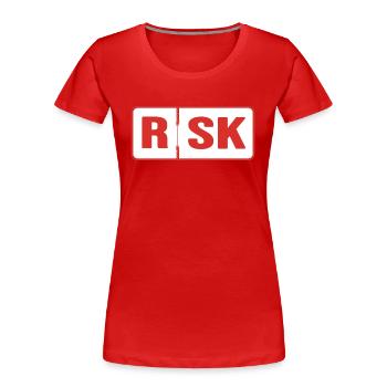 Alpiniste alpiniste Alpiniste Corde d’escalade alpine - T-shirt bio Premium Femme - rouge - Devant - Mia (176cm)