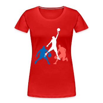 Basketball joueur de basketball supporter - T-shirt bio Premium Femme - rouge - Devant - Mia (176cm)