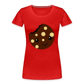 cookie - Women's Premium Organic T-Shirt - red - Front - Mia (176cm)
