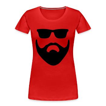 MEN - MAN - MACHO - TESTOSTERON T-SHIRT - Women's Premium Organic T-Shirt - red - Front - Mia (176cm)