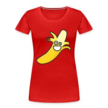 Banane - Frauen Premium Bio T-Shirt - Rot - Vorne - Mia (176cm)