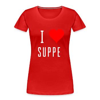 J'adore la soupe amant soupe idée cadeau - T-shirt bio Premium Femme - rouge - Devant - Mia (176cm)