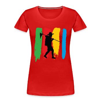 Pfadfinder - Pfadfinder - Frauen Premium Bio T-Shirt - Rot - Vorne - Mia (176cm)