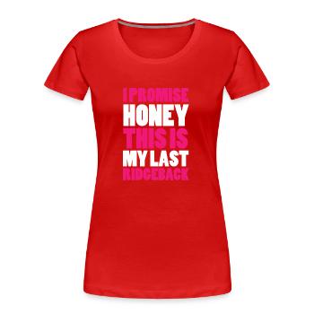 Ridgeback Hunde - Frauen Premium Bio T-Shirt - Rot - Vorne - Mia (176cm)