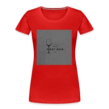 Pinot Noir, Burgund - Frauen Premium Bio T-Shirt - Rot - Vorne - Mia (176cm)