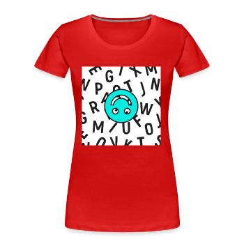 Jung & Bizarre - Frauen Premium Bio T-Shirt - Rot - Vorne - Mia (176cm)