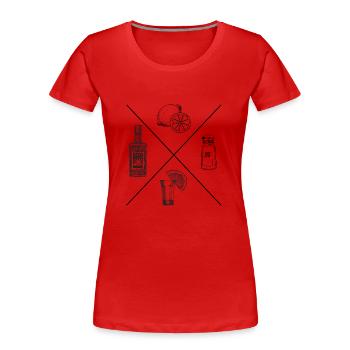Tequila - DIE Zutatenkombination - Frauen Premium Bio T-Shirt - Rot - Vorne - Mia (176cm)