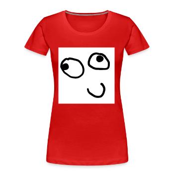 Markus - Frauen Premium Bio T-Shirt - Rot - Vorne - Mia (176cm)