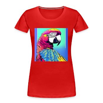 Neon Ara - Frauen Premium Bio T-Shirt - Rot - Vorne - Mia (176cm)