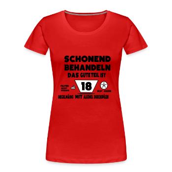 18 Geburtstag - Frauen Premium Bio T-Shirt - Rot - Vorne - Mia (176cm)