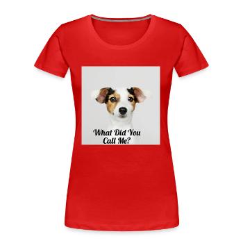 Wacky Russell - Women's Premium Organic T-Shirt - red - Front - Mia (176cm)
