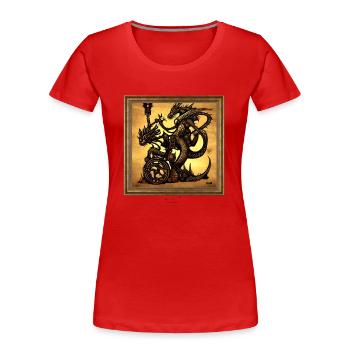 Des Teufels Bike - Frauen Premium Bio T-Shirt - Rot - Vorne - Mia (176cm)