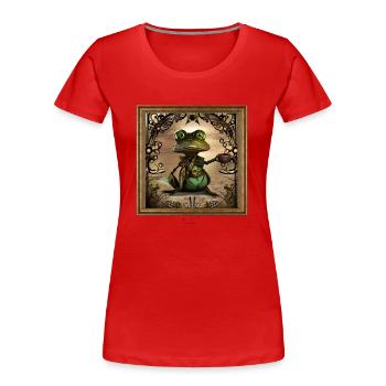 Breakfast Steampunk Club - Frauen Premium Bio T-Shirt - Rot - Vorne - Mia (176cm)