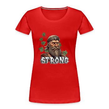 Moyen Âge, Germanique , Guerriers - T-shirt bio Premium Femme - rouge - Devant - Mia (176cm)