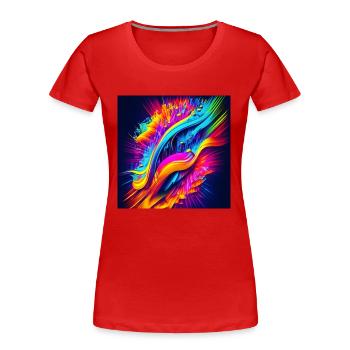 Akkord des Universums - Frauen Premium Bio T-Shirt - Rot - Vorne - Mia (176cm)