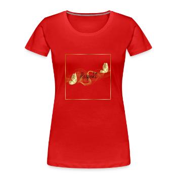 Respect - T-shirt bio Premium Femme - rouge - Devant - Mia (176cm)