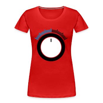 Contrôle du volume Power Tuner Volume Control 2 - T-shirt bio Premium Femme - rouge - Devant - Mia (176cm)