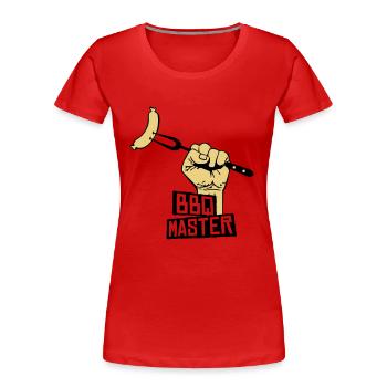 bbq master - Frauen Premium Bio T-Shirt - Rot - Vorne - Mia (176cm)